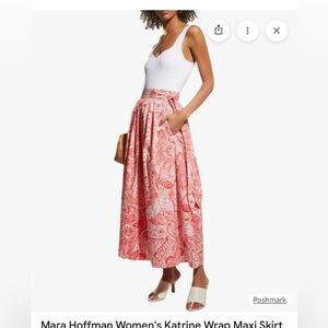 Sleeveless Red Paisley Summer skirt